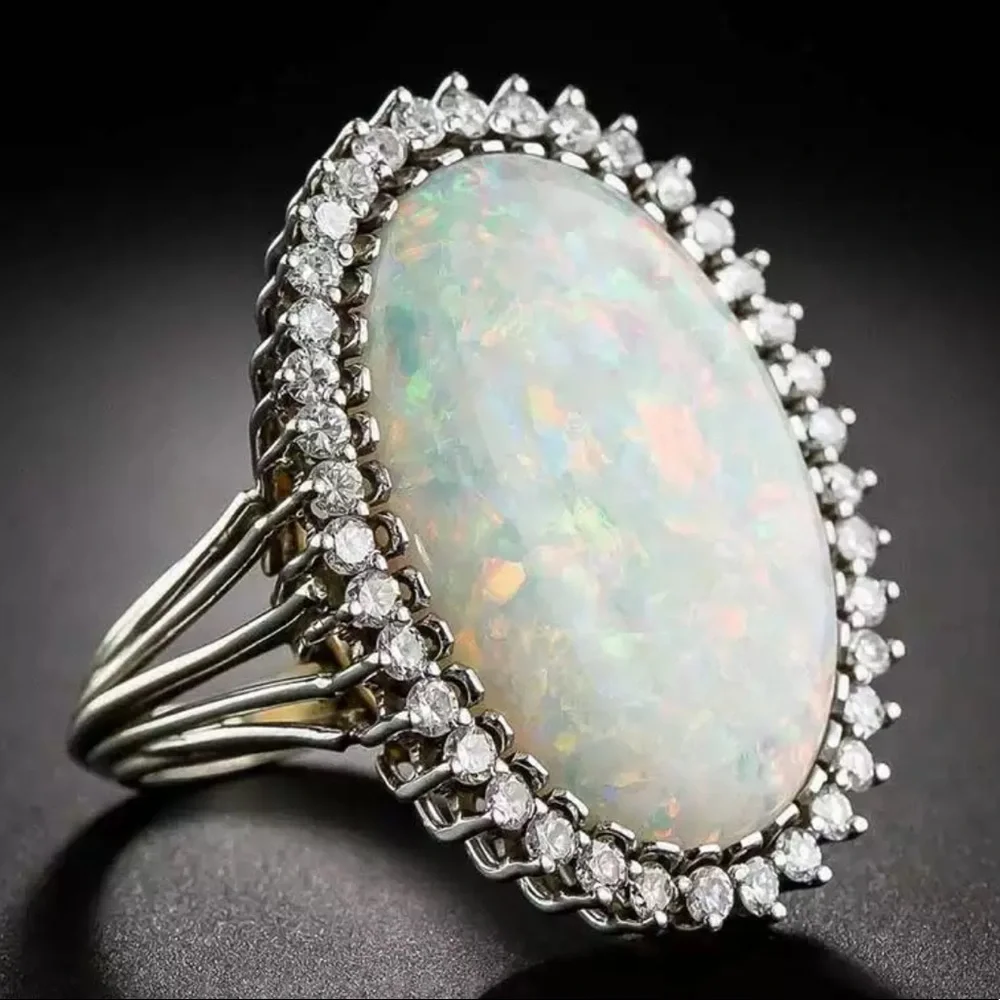 New Opal 925 Sterling Silver Ring - Picture 3 of 6